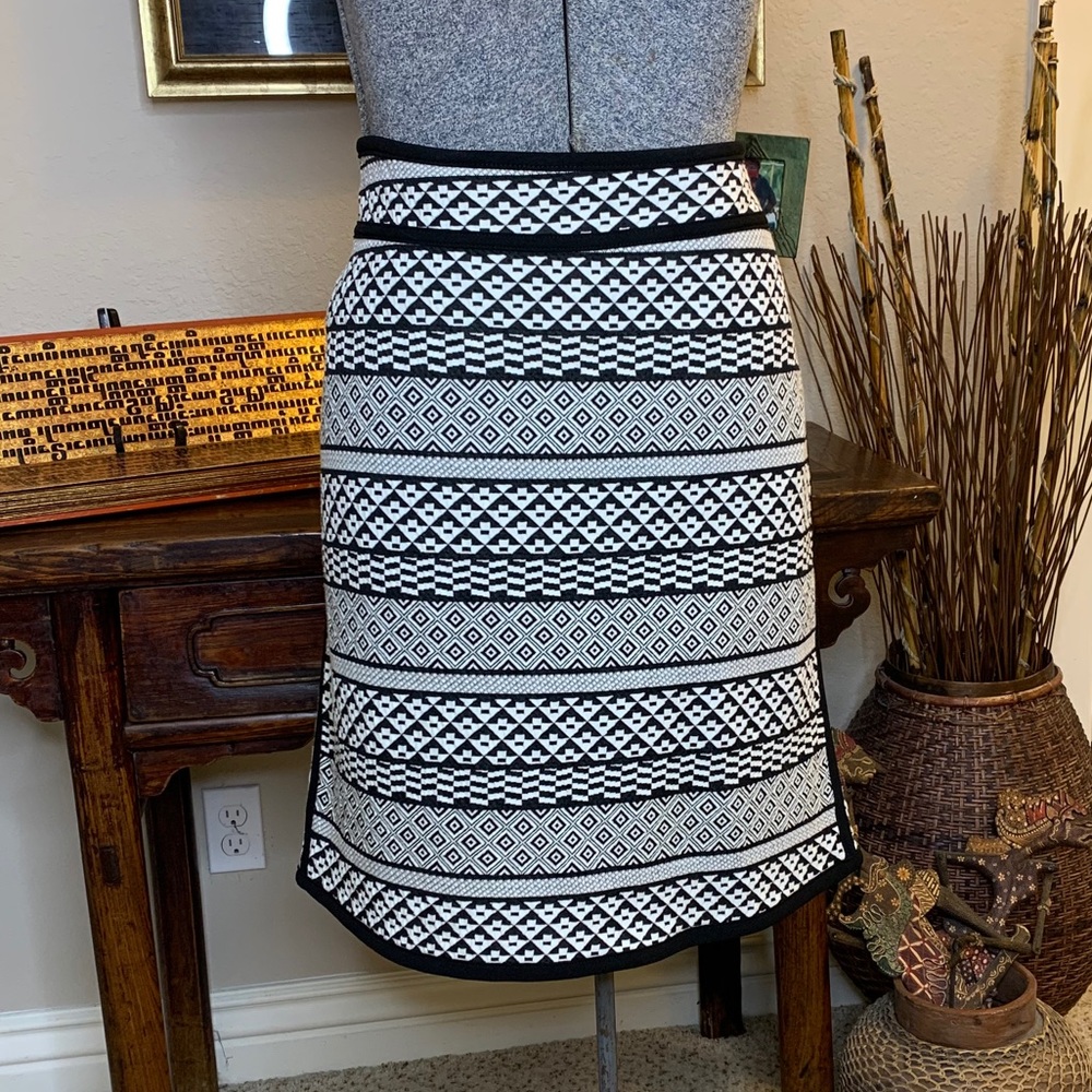 Black & White Geometric Skirt